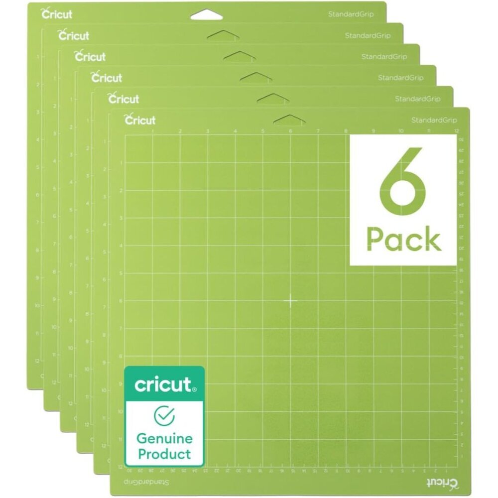 StandardGrip Cutting Mat Pack 6 Count, 12in x 12in - for Explore & Maker Machine